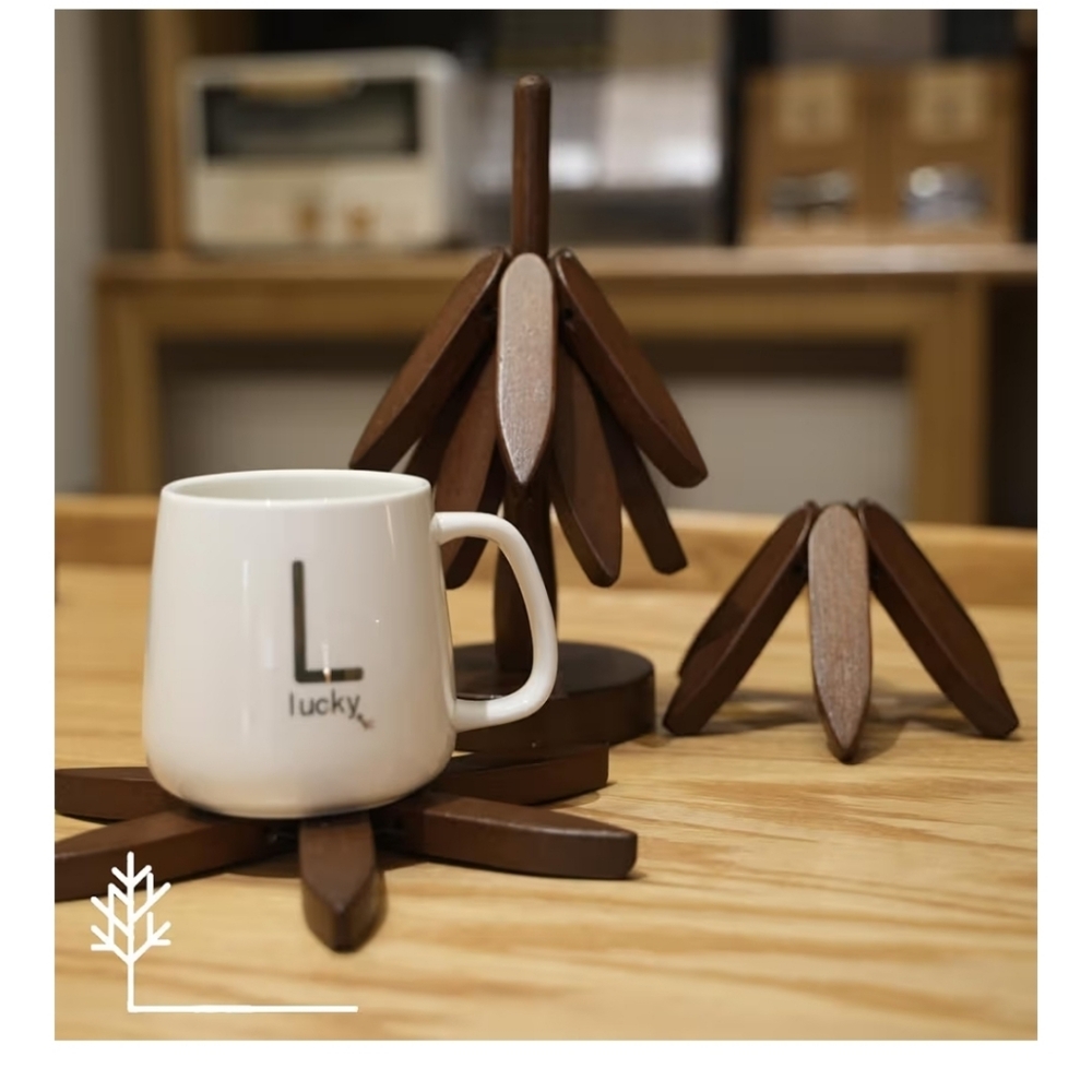 4 Piece Wood Trivet - Picture 3 of 8